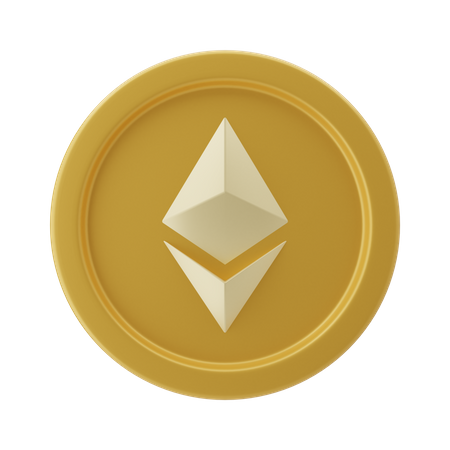 Moeda Ethereum  3D Illustration