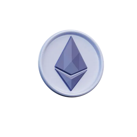 Moeda Ethereum  3D Illustration