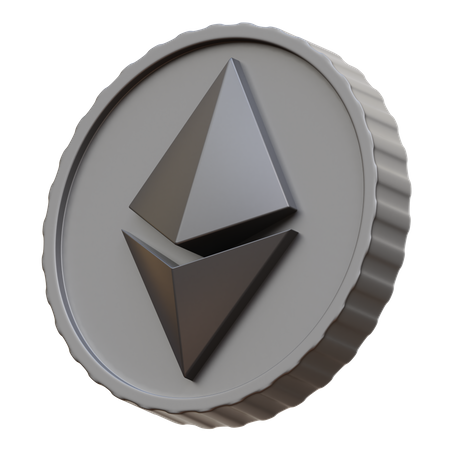 Moeda Ethereum  3D Illustration