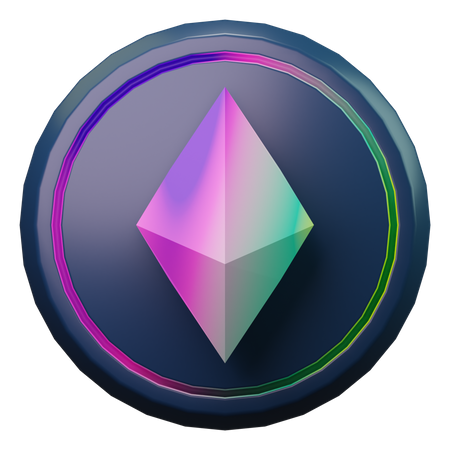 Moeda Ethereum  3D Illustration