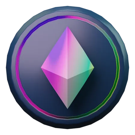 Moeda Ethereum  3D Illustration