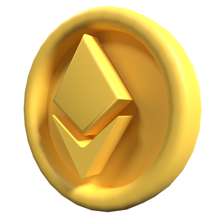 Moeda Ethereum  3D Icon