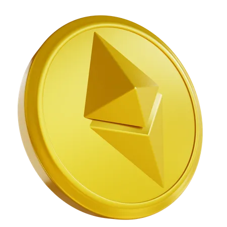 Moeda Ethereum  3D Icon