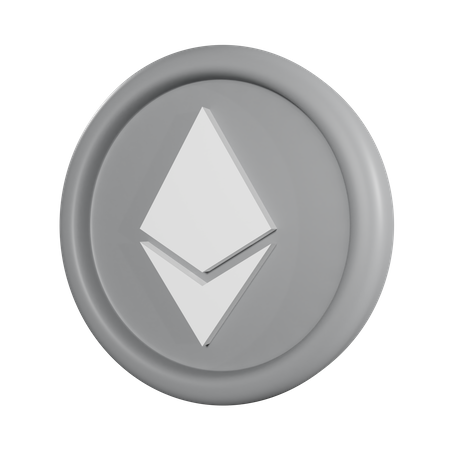 Moeda Ethereum  3D Icon