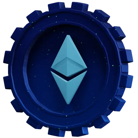 Moeda Ethereum  3D Icon