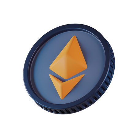 Moeda Ethereum  3D Icon
