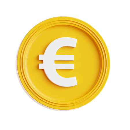 Moeda de euro  3D Icon