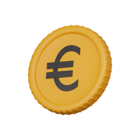 Moeda de euro  3D Icon