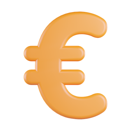 Moeda euro  3D Icon