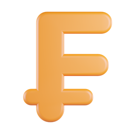Moeda franco  3D Icon
