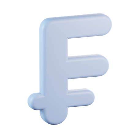 Moeda franco  3D Icon