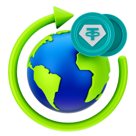 Moeda global  3D Icon