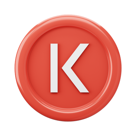 Moeda KAVA de café  3D Icon