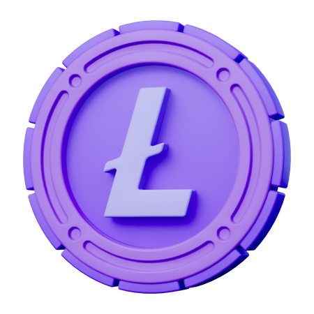 Moeda litecoin  3D Icon