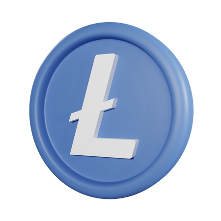 Moeda litecoin  3D Icon