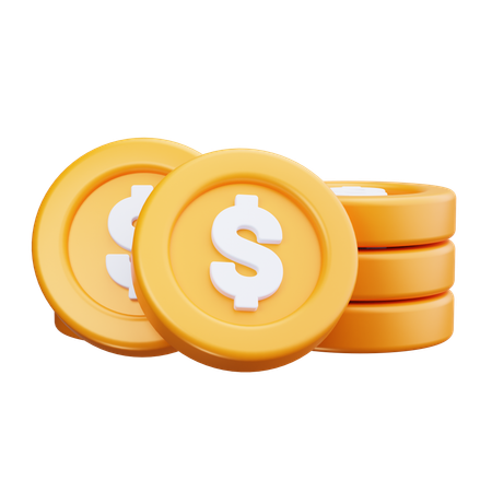 Moedas monetárias  3D Icon