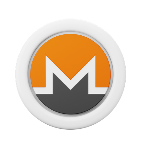 Moeda Monero XMR  3D Icon
