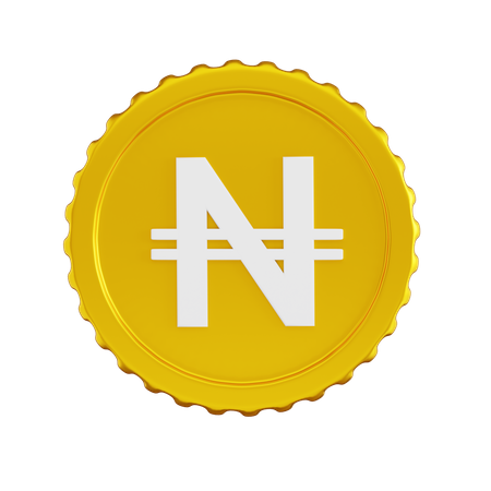 Moeda naira da Nigéria  3D Icon