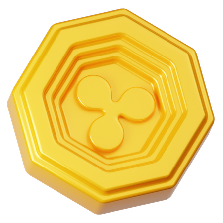 Moeda ondulada  3D Icon