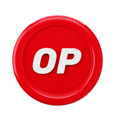 Moeda OP de otimismo  3D Icon