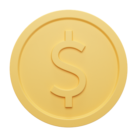 Moeda ouro usd  3D Icon