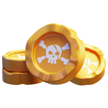 Moeda pirata  3D Icon