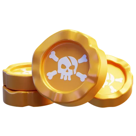 Moeda pirata  3D Icon