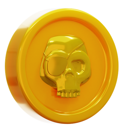 Moeda pirata  3D Icon