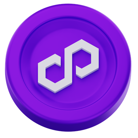 Moeda poligonal  3D Icon