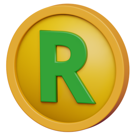 Moeda de rand  3D Icon