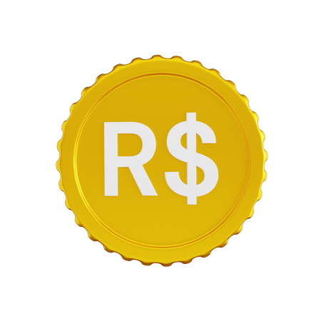 Moeda real do brasil  3D Icon