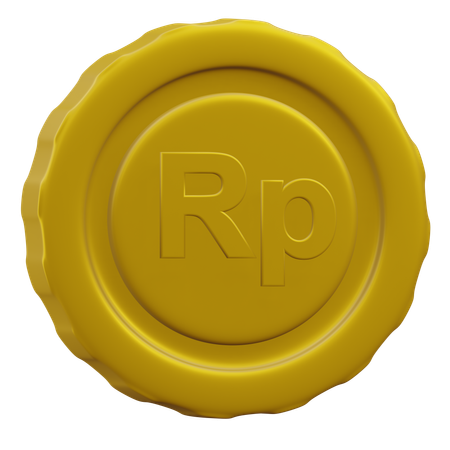 Moeda Rupia  3D Icon