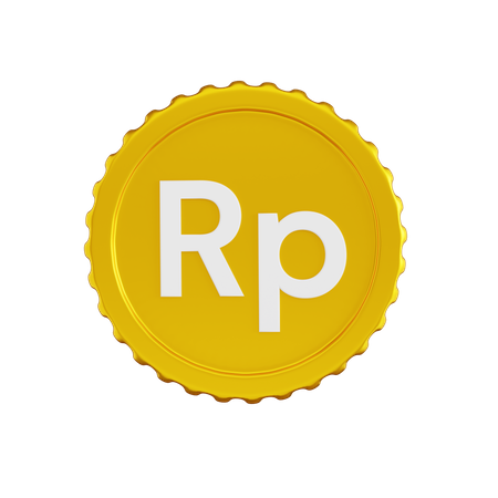 Moeda Rupia  3D Icon