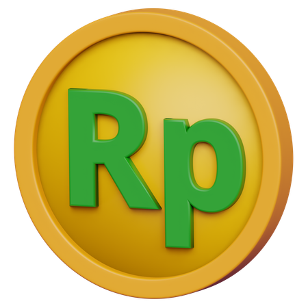 Moeda Rupia  3D Icon