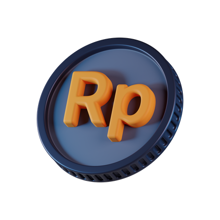 Moeda Rupia  3D Icon