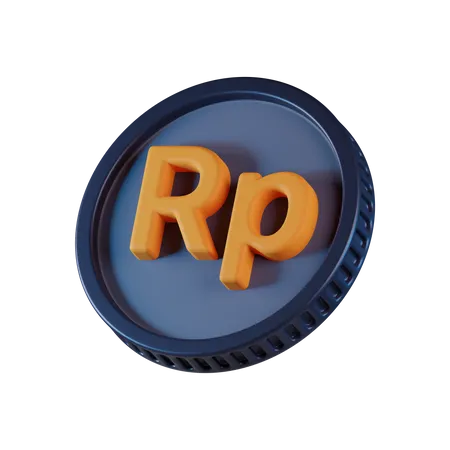 Moeda Rupia  3D Icon