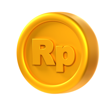 Moeda Rupia  3D Icon