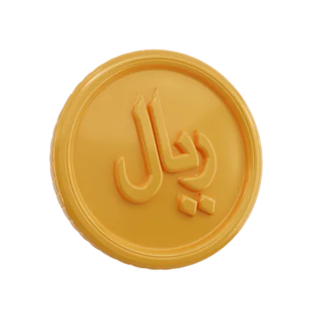 Moeda símbolo riyal  3D Icon