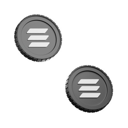 Moeda solana  3D Icon