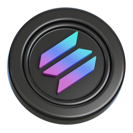 Moeda solana  3D Icon