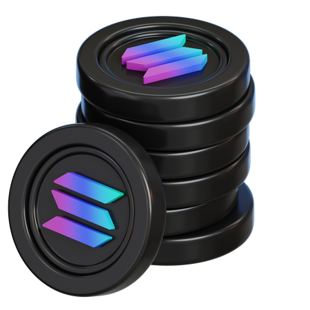 Moeda solana  3D Icon