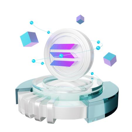Moeda solana  3D Icon