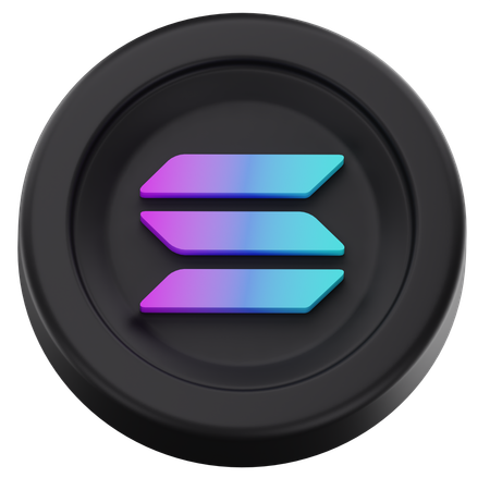 Moeda solana  3D Icon