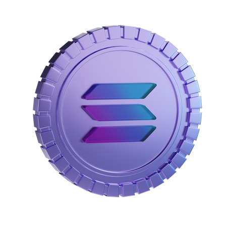 Moeda solana  3D Icon