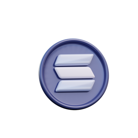 Moeda solana  3D Icon