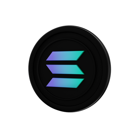 Moeda solana  3D Icon