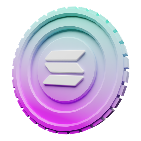 Moeda solana  3D Icon