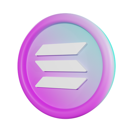 Moeda solana  3D Icon