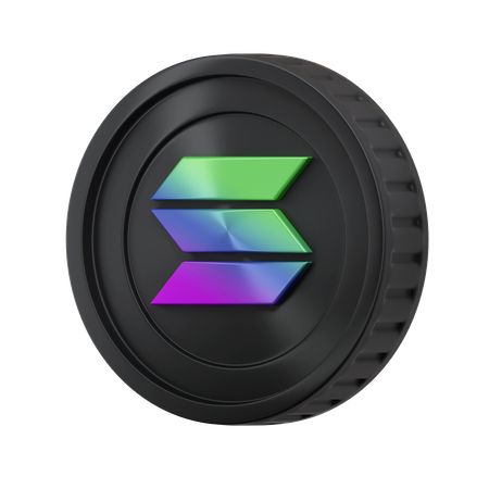 Moeda solana  3D Icon