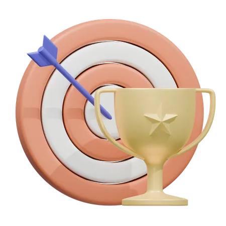 Moeda troféu alvo  3D Icon